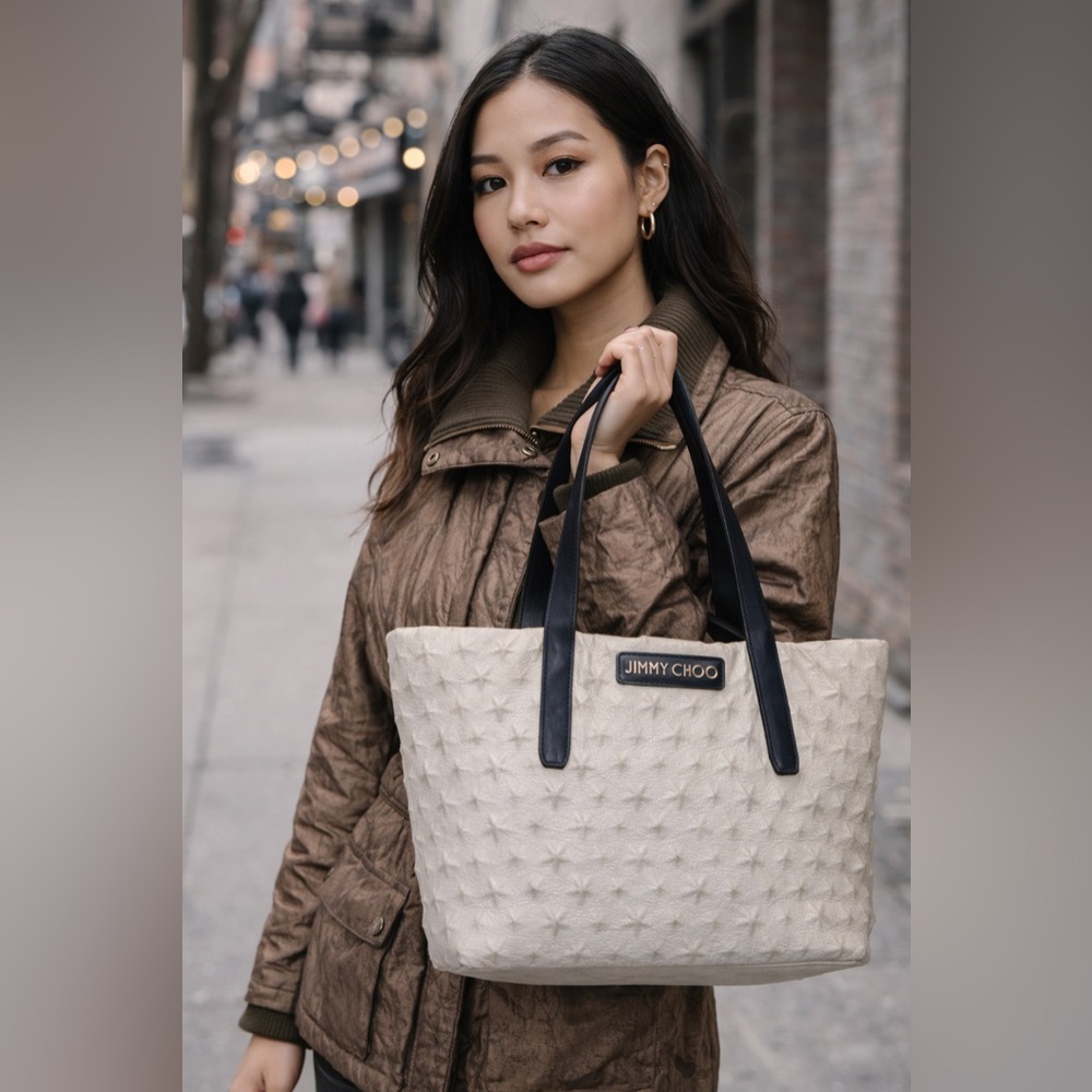 Jimmy Choo Sofia Star Embossed Tote Bag